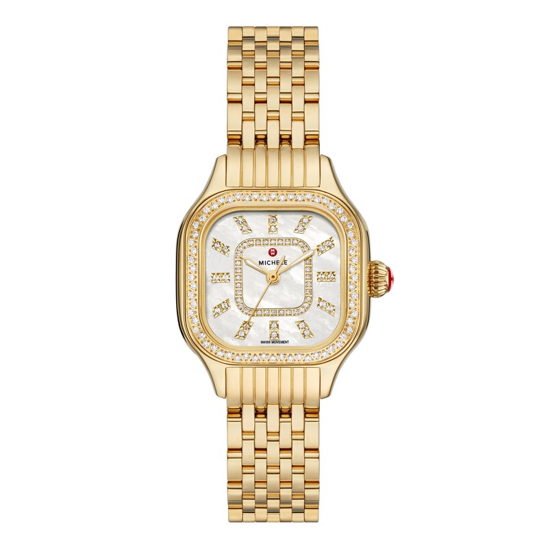 Main Image 1 of MICHELE Women's Meggie 18k Gold-plated Stainless Steel Watch MWW33B000003