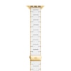 MICHELE White Silicone Stainless Steel Link Watch Strap MS20GN246100