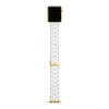 Thumbnail Image 1 of MICHELE White Silicone Stainless Steel Link Watch Strap MS20GN246100