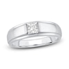 Thumbnail Image 1 of Men's Diamond Wedding Band 5/8 ct tw Square-cut 14K White Gold