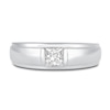 Thumbnail Image 3 of Men's Diamond Wedding Band 5/8 ct tw Square-cut 14K White Gold