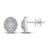 Thumbnail Image 0 of Diamond Oval Stud Earrings 1-1/2 ct tw Round 14K White Gold