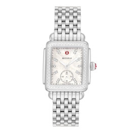 MICHELE Women's Deco Mid Stainless Steel Watch MWW06V000122