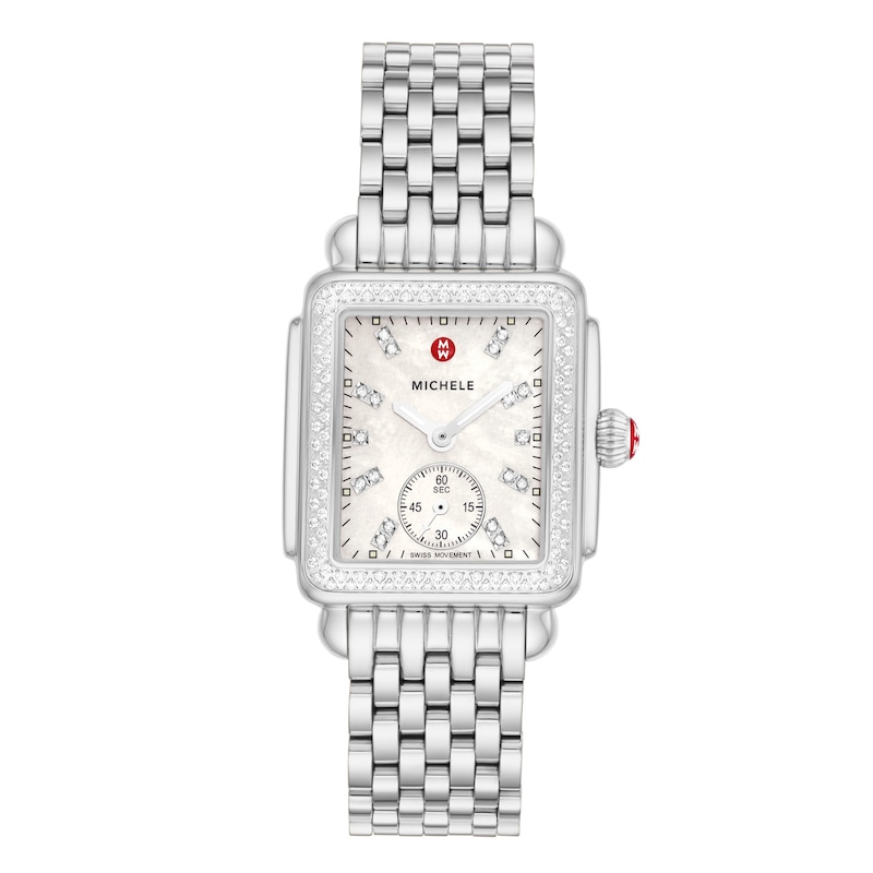 Main Image 1 of MICHELE Women's Deco Mid Stainless Steel Watch MWW06V000122