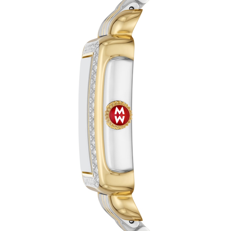 Main Image 2 of MICHELE Women's Deco Mid Two-Tone 18K Gold-Plated Diamond Stainless Steel Watch MWW06V000123