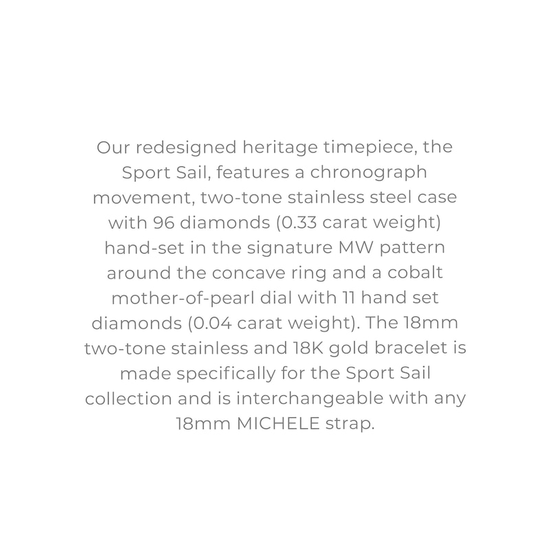 Main Image 4 of MICHELE Sporty Sport Sail Women's Chronograph Watch MWW01C000144