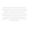 Thumbnail Image 4 of MICHELE Women's Deco Mid 18k Gold-Plated Stainless Steel Watch MWW06V000004