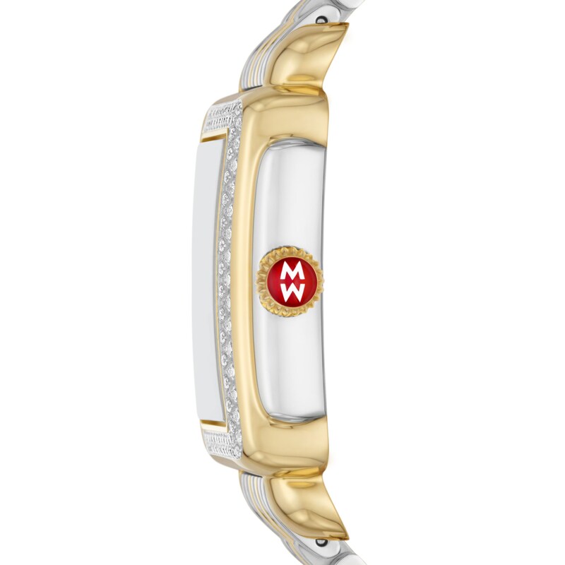 Main Image 2 of MICHELE Women's Deco Mid Two-Tone 18K Gold-Plated Stainless Steel Watch MWW06V000129