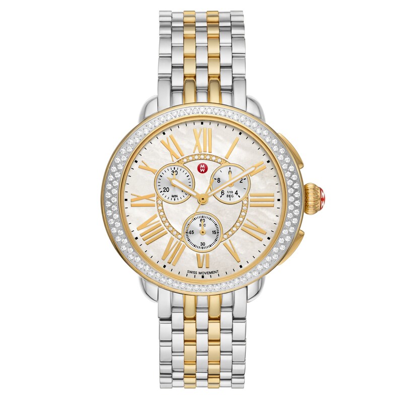 Main Image 1 of MICHELE Serein Two-Tone 18K Gold-Plated Diamond Watch MWW21A000069