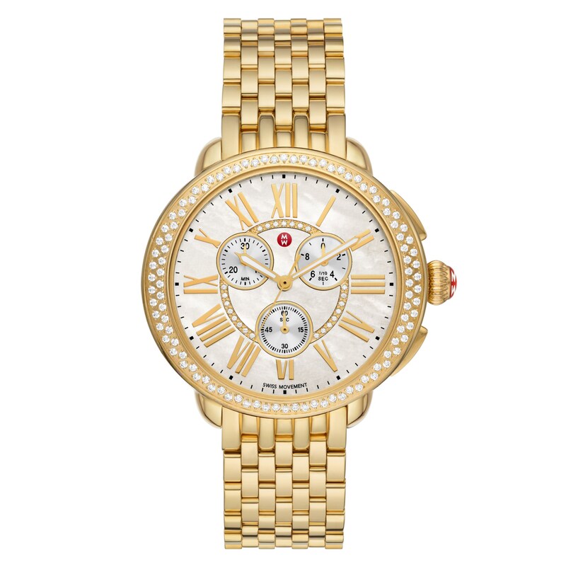 MICHELE Serein 18K Gold-Plated Diamond Watch MWW21A000070