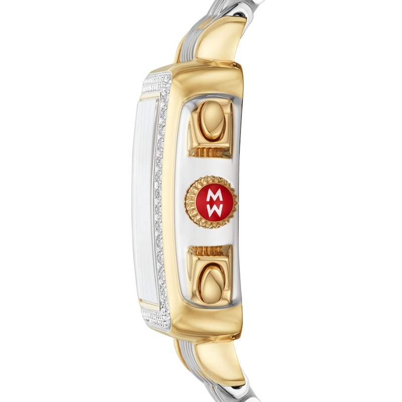 Main Image 2 of MICHELE Deco Two-Tone 18K Gold-Plated Diamond Watch MWW06A000799