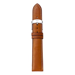MICHELE 18mm Brown Leather Strap MS18AA270216