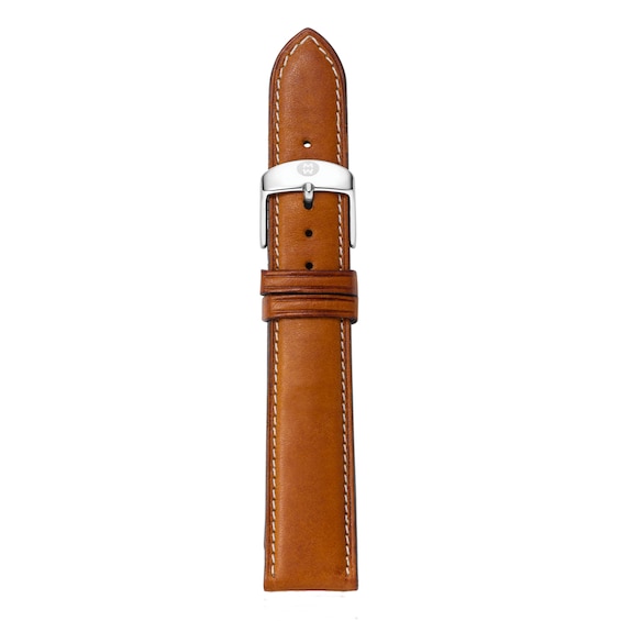 MICHELE 18mm Brown Leather Strap MS18AA270216 | Jared display picture 3