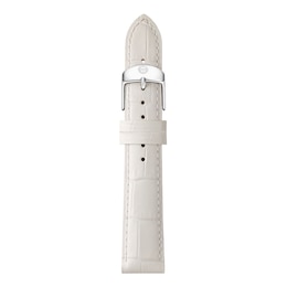 MICHELE 18mm White Alligator Leather Strap MS18AA830100