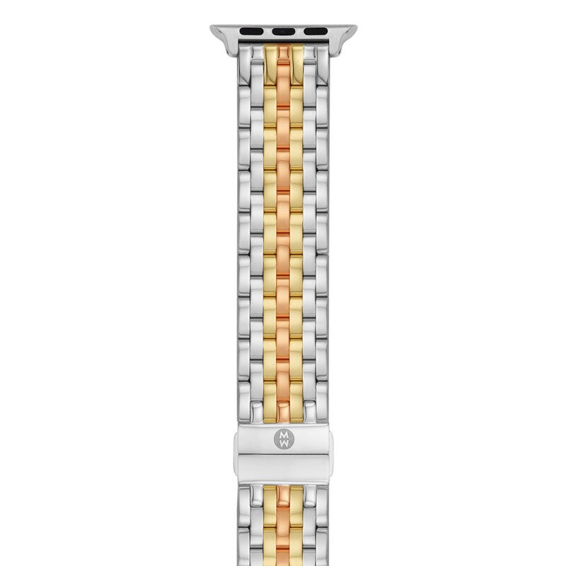 Main Image 1 of MICHELE 38mm Apple Watch Strap Tri-Tone Stainless Steel MS20AM0004
