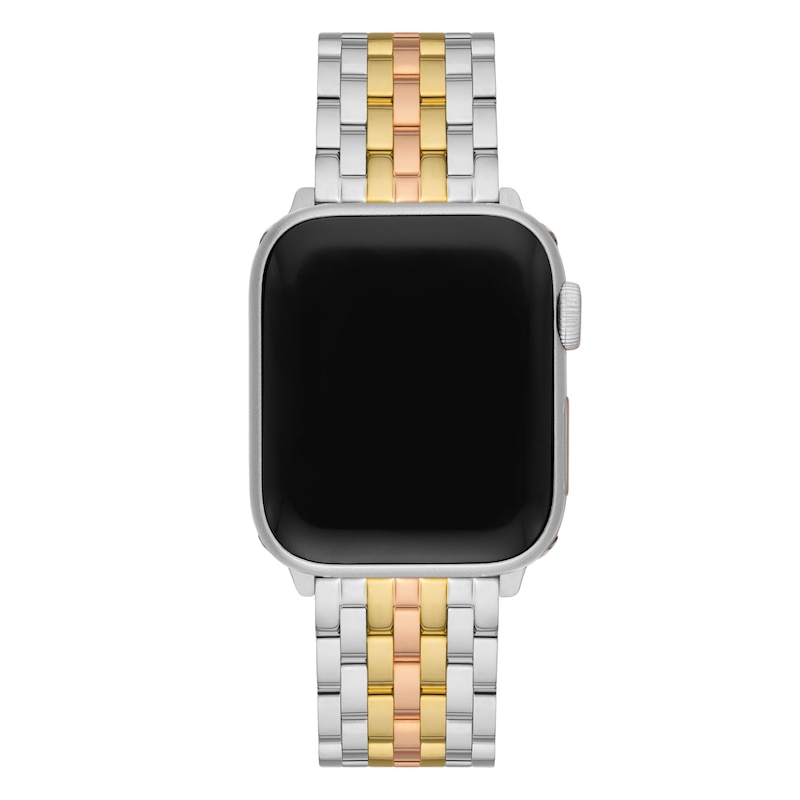 Main Image 2 of MICHELE 38mm Apple Watch Strap Tri-Tone Stainless Steel MS20AM0004