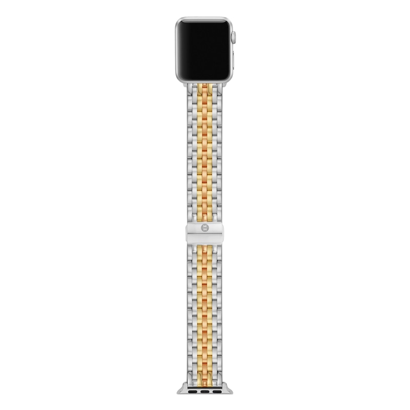 Main Image 3 of MICHELE 38mm Apple Watch Strap Tri-Tone Stainless Steel MS20AM0004