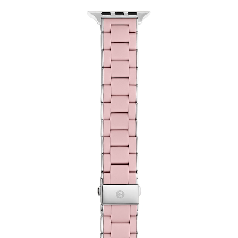 Main Image 1 of MICHELE 38mm Apple Link Watch Strap Rose-Silicone Stainless Steel MS20AS0006