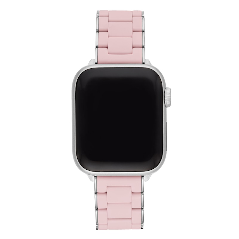 Main Image 2 of MICHELE 38mm Apple Link Watch Strap Rose-Silicone Stainless Steel MS20AS0006