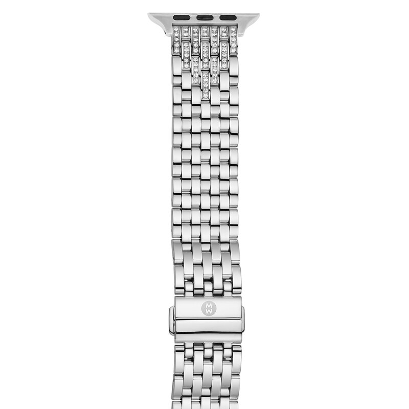 Main Image 1 of MICHELE 38mm Apple Link Watch Strap Stainless Steel MS20GM235009