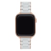 Thumbnail Image 2 of MICHELE 38mm Apple Link Watch Strap Gray-Silicone Rose-Tone Stainless Steel MS20GN767070
