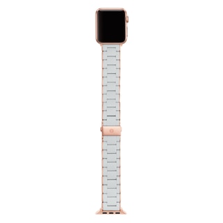MICHELE 38mm Apple Link Watch Strap Gray-Silicone Rose-Tone