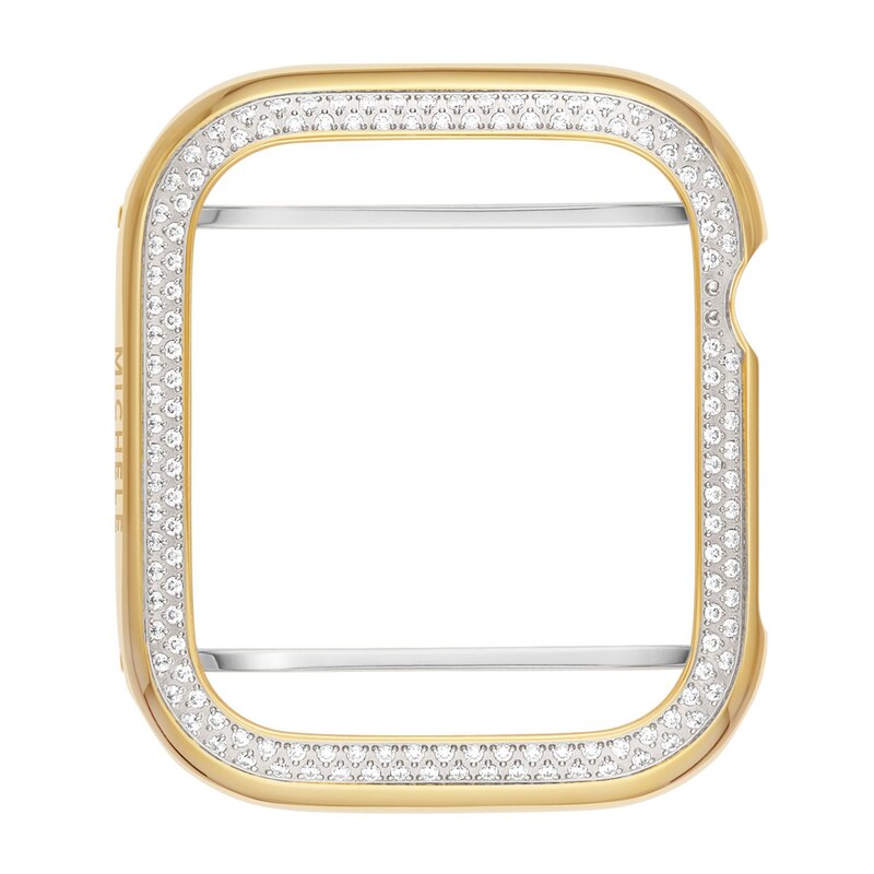 Main Image 1 of MICHELE 41mm Apple Link Watch Diamond Case 18K Gold Plated Stainless Steel MWAB741001