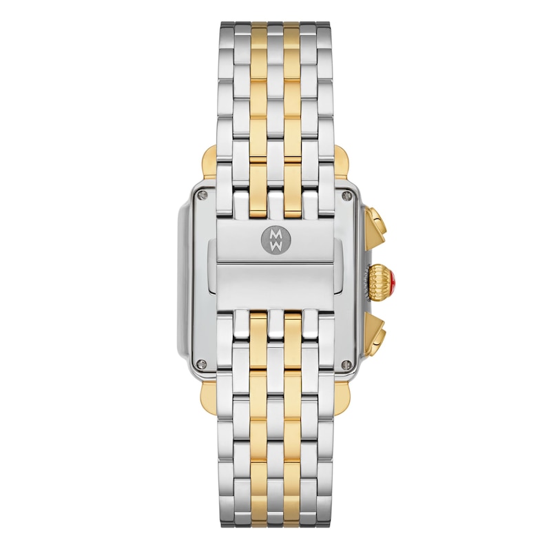 Main Image 2 of MICHELE Women's Deco Chronograph Two-Tone 18K Gold-Plated Stainless Steel Watch MWW06A000779