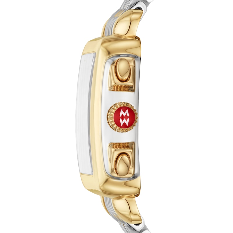 Main Image 3 of MICHELE Women's Deco Chronograph Two-Tone 18K Gold-Plated Stainless Steel Watch MWW06A000779