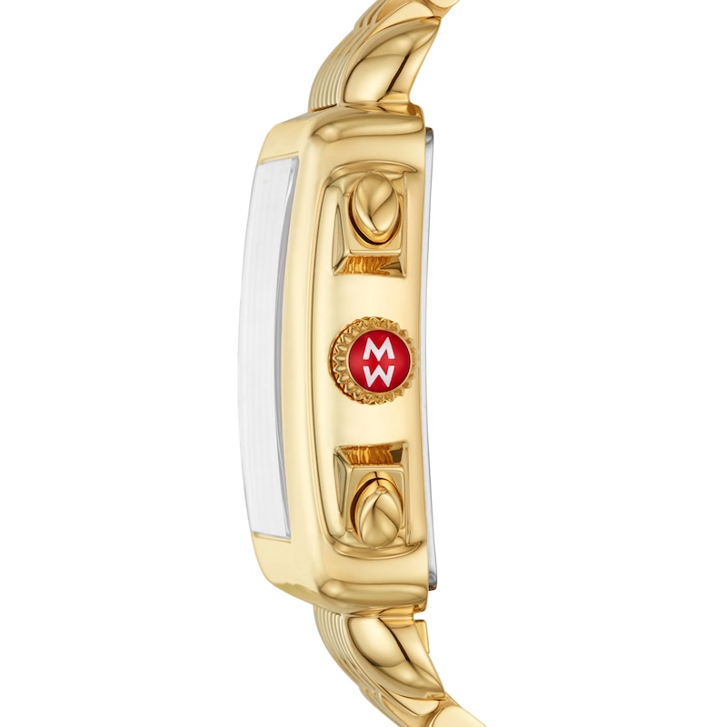 Main Image 2 of MICHELE Women's Deco Chronograph 18K Gold-Plated Stainless Steel Watch MWW06A000780