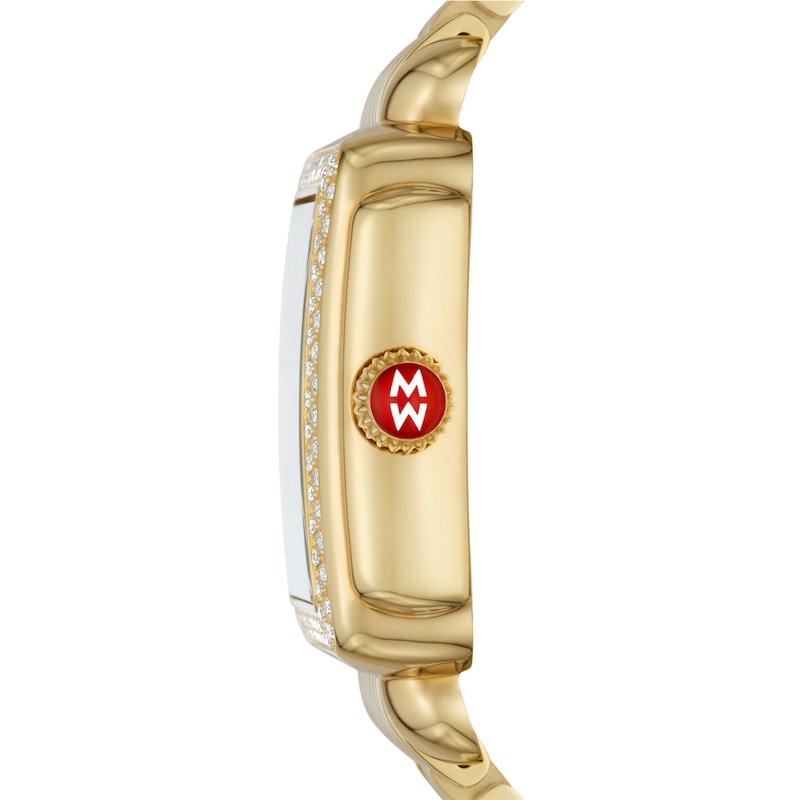 Main Image 3 of MICHELE Women's Deco Madison 18k Gold-Plated Stainless Steel Watch MWW06T000161
