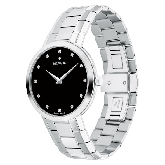 COPY - New movado  diamond dial Movado Serio Diamond Accented Bezel 20.3.14.1093S – Crown  main image 2