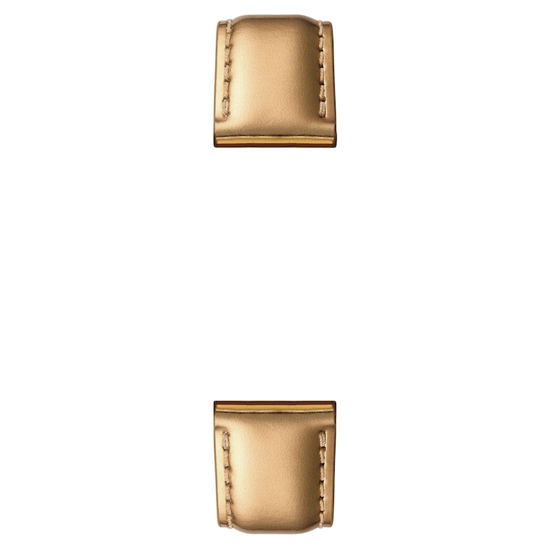 Main Image 2 of MICHELE Gold Leather Watch Strap MS18AA060839