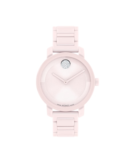 Movado Bold Evolution 2.0 Pink Ceramic Women's Watch 3601234