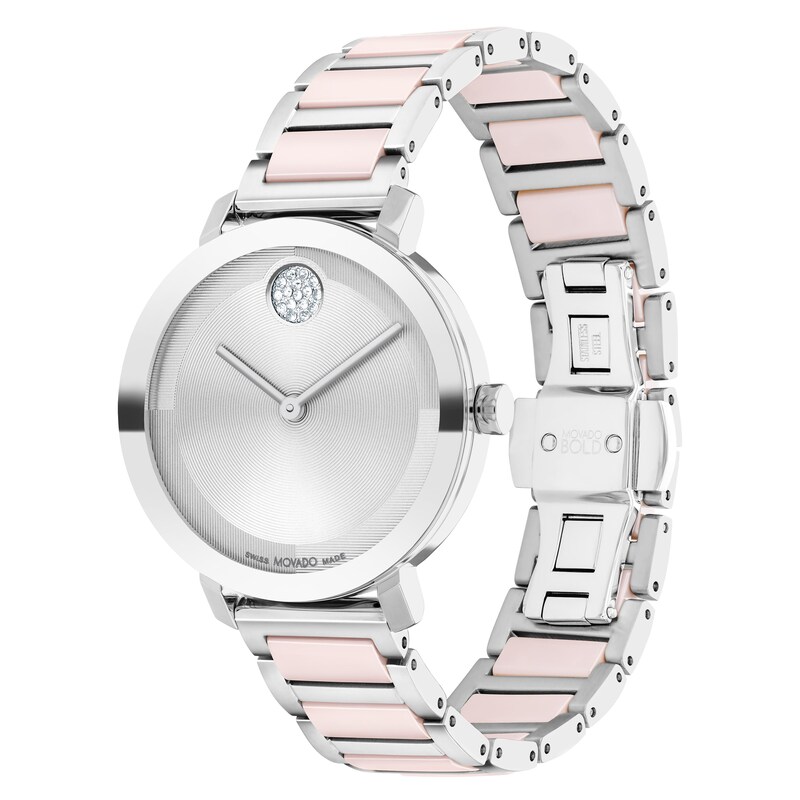 Main Image 2 of Movado BOLD Evolution 2.0 Pink Ceramic Inserts Women's Watch 3601236