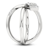 Thumbnail Image 3 of J'Lure Kite Step-Cut Lab-Grown Diamond Orbit Ring 3/4 ct tw 14K White Gold