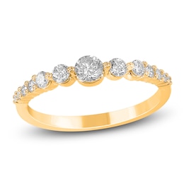 Brilliant Moments Diamond Graduated Fashion Ring 1/2 ct tw 14K Yellow Gold