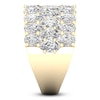 Thumbnail Image 4 of Marquise-Cut & Pear-Shaped Lab-Grown Diamond Three-Row Ring 4-3/4 ct tw 14K Yellow Gold