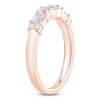 Thumbnail Image 2 of Certified Round & Emerald-Cut Diamond Wedding Band 3/4 ct tw 14K Rose Gold