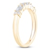 Thumbnail Image 2 of Certified Round & Emerald-Cut Diamond Wedding Band 3/4 ct tw 14K Yellow Gold