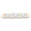 Thumbnail Image 3 of Certified Round & Emerald-Cut Diamond Wedding Band 3/4 ct tw 14K Yellow Gold