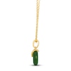Thumbnail Image 2 of Le Vian Natural Jade Necklace 1/20 ct tw Diamonds 14K Honey Gold 19"