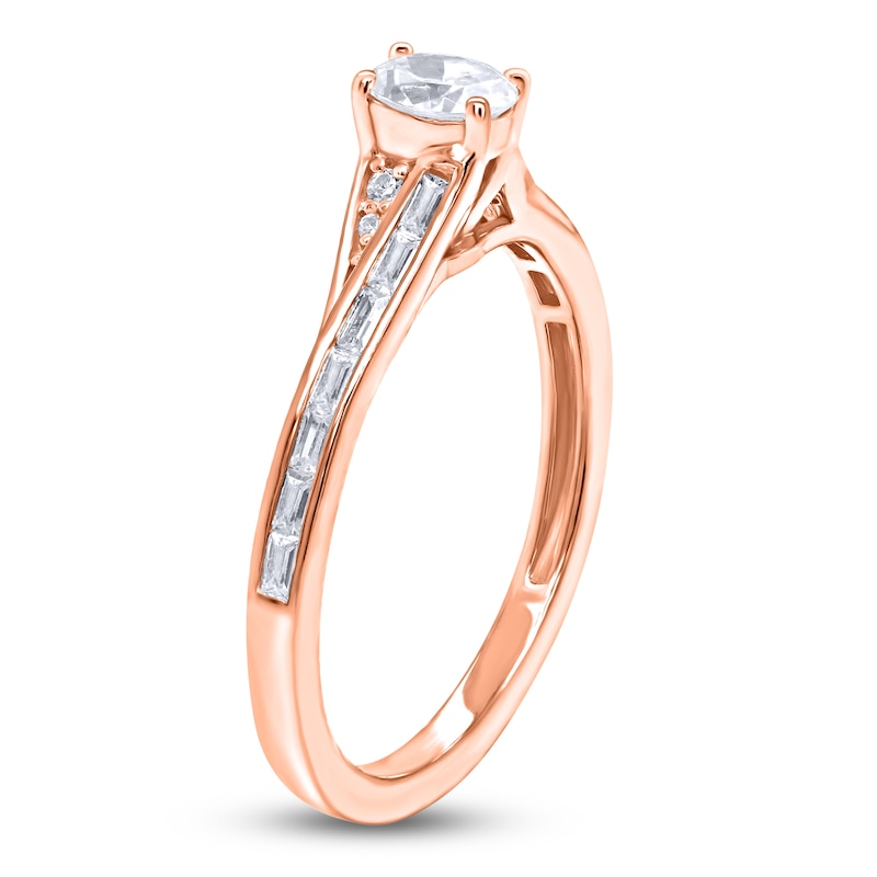 Main Image 2 of Brilliant Moments Oval-Cut Diamond Engagement Ring 1/2 ct tw 14K Rose Gold