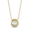 Thumbnail Image 1 of Shy Creation Bezel-Set Cultured Pearl Necklace 14K Yellow Gold 18"