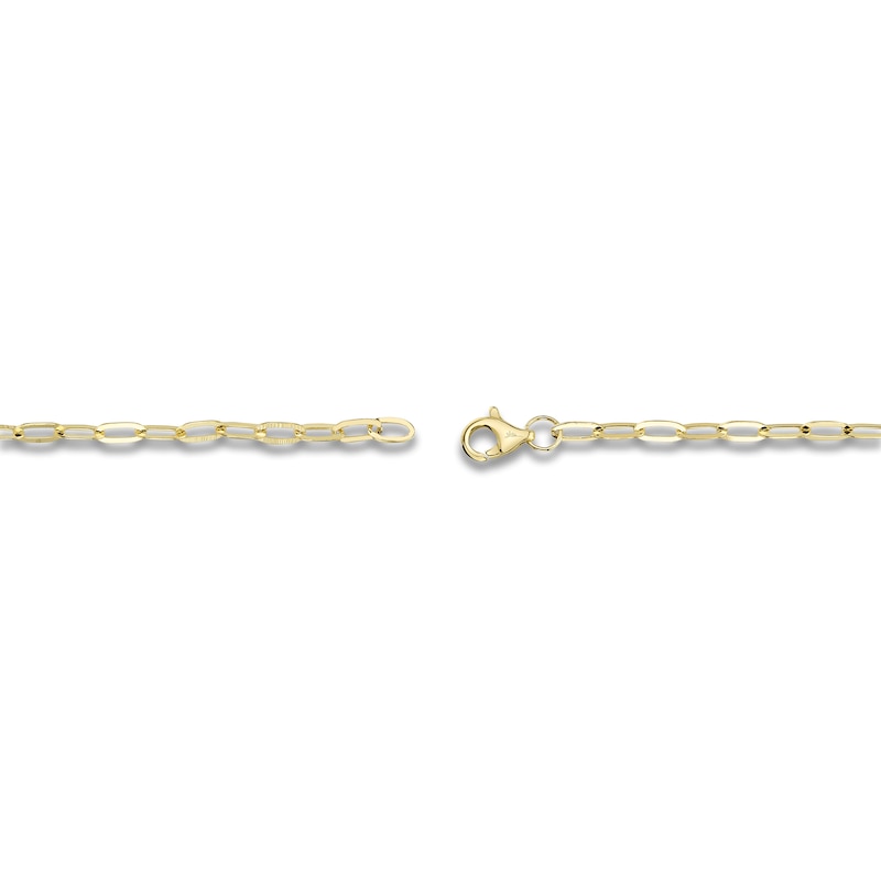 Main Image 3 of Shy Creation Cultured Pearl & Diamond Paperclip Chain Bracelet 1/20 ct tw 14K Yellow Gold 7"