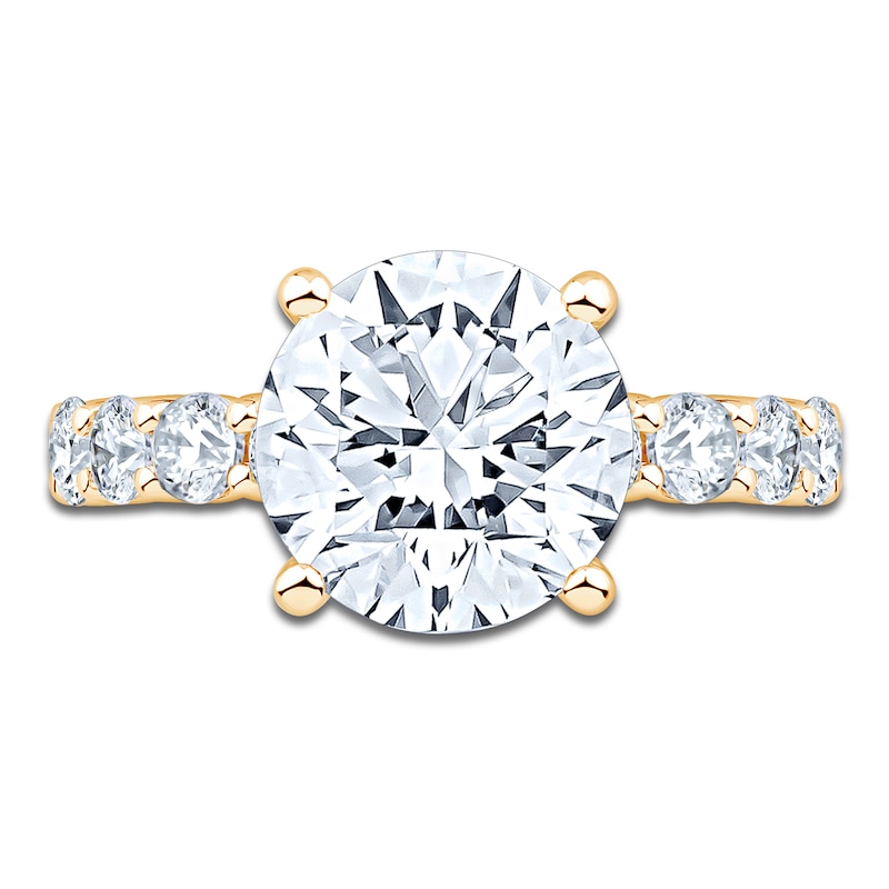 Main Image 3 of Round-Cut Lab-Grown Diamond Engagement Ring 5 ct tw 14K Yellow Gold