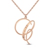 Thumbnail Image 1 of Initial & Name Necklace 24K Rose Gold-Plated Sterling Silver 18"