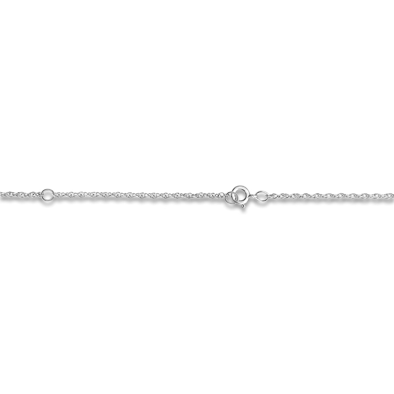 Main Image 3 of Diamond Accent Hearts Name Necklace 14K White Gold 18"