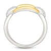 Thumbnail Image 2 of Diamond Chain Link Fashion Ring 1/5 ct tw Sterling Silver & 10K Yellow Gold
