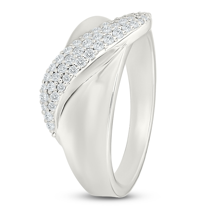 Main Image 2 of Diamond Wave Fashion Ring 1/4 ct tw Sterling Silver